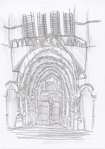 126 &ndash; Unbekannter KünstlerNordportal der Kathedrale von Chartres1194  &ndash;  Chartres