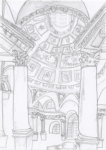 300 &ndash; Sir Christopher WrenInneres der St. Steven Walbrook1672  &ndash;  London